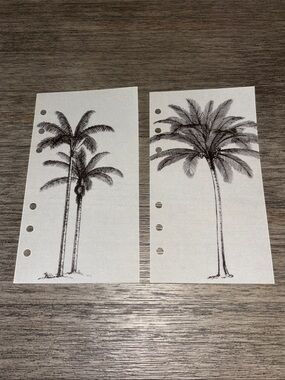 Set of 2 Palm Tree Personal Size Planner Inserts/Dashboards